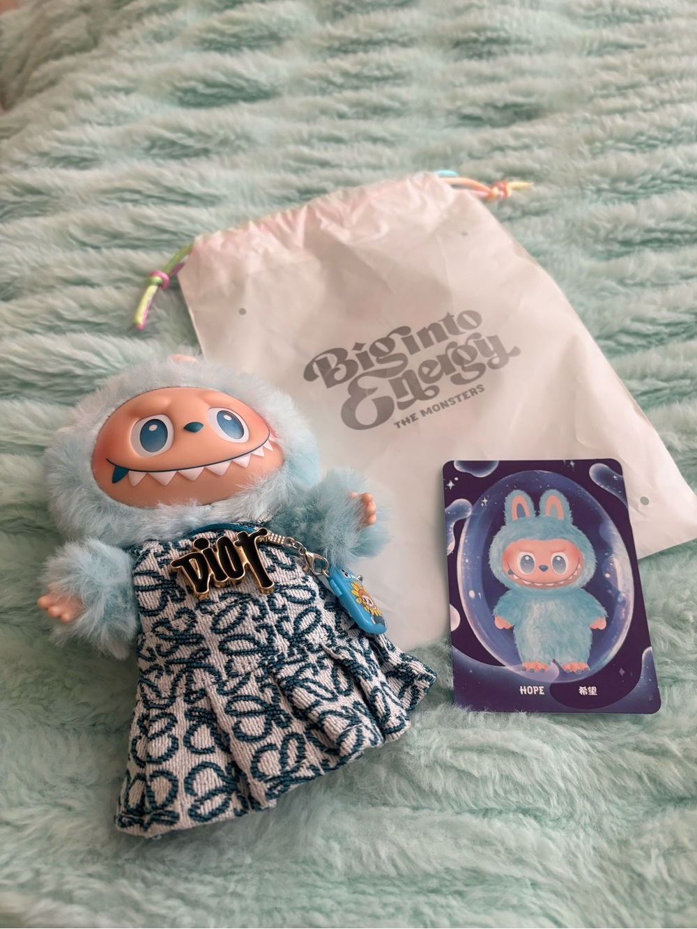 Pop mart the monsters Blue Plush collectible Figure